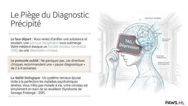 Deuxième avis par IA : Comment un comité multi-agents distingue le syndrome de sevrage (SSP) de la dépression clinique | PAWS ML AI System