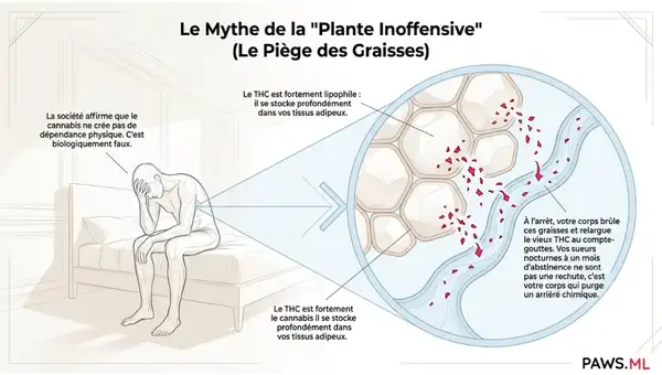 Sueurs nocturnes et cauchemars après l'arrêt du cannabis (PAWS) | PAWS ML AI System