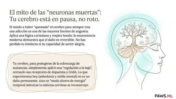 Recuperación del cerebro tras adicción: Neuroplasticidad y PAWS | PAWS ML AI System