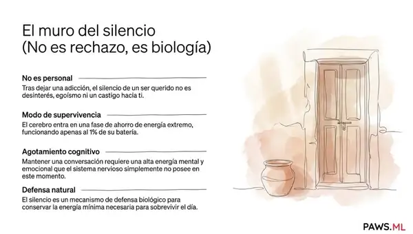 El muro de silencio: por qué se alejan tras dejar adicciones (y cómo ayudar) | PAWS ML AI System