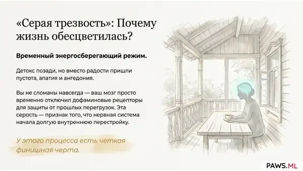 Постабстинентный синдром (ПАС) и «серая трезвость»: Когда закончится этот ад? | PAWS ML AI System