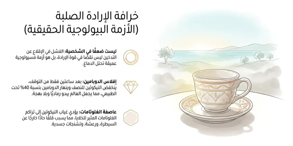 الاختراق الحيوي (Biohacking) لانسحاب النيكوتين: كيف تستعيد الدوبامين وتقلع بمساعدة الذكاء الاصطناعي - PAWS ML AI System