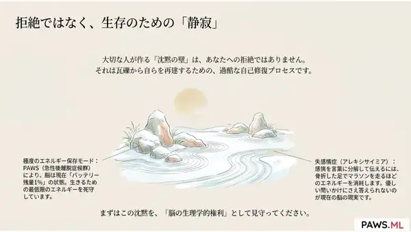 沈黙の壁:依存症断ち後に人が引きこもる理由と対処法 | PAWS ML AI System