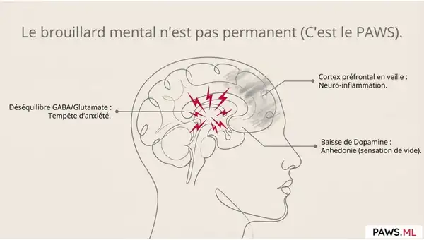 Cerveau après sevrage : Récupération, neuroplasticité et brouillard mental | PAWS ML AI System