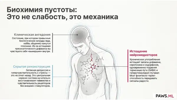 Депрессия после отказа от алкоголя и наркотиков: Сколько длится ПАС | PAWS ML AI System