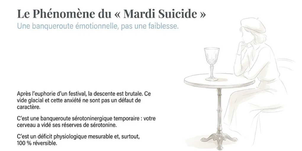 Descente MDMA & mardi suicide : Restaurer sa sérotonine - PAWS ML AI System