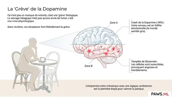 Comment soulager le sevrage tabagique : Dopamine, compléments et IA | PAWS ML AI System