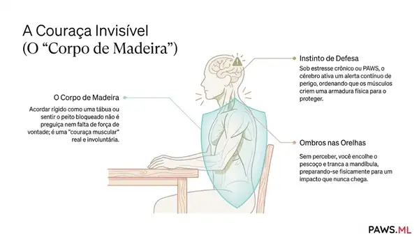 O Fenômeno do 'Corpo de Madeira': Por que você sente uma couraça muscular e como o seu sistema nervoso o faz de refém | PAWS ML AI System