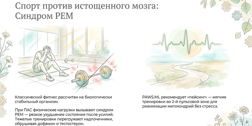 Миф о ЗОЖ: Почему фитнес и аптечные витамины не возвращают энергию при ПАВС (и как помогает ии-биохакинг) - PAWS ML AI System
