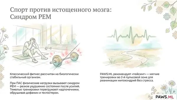 Миф о ЗОЖ: Почему фитнес и аптечные витамины не возвращают энергию при ПАВС (и как помогает ии-биохакинг) | PAWS ML AI System