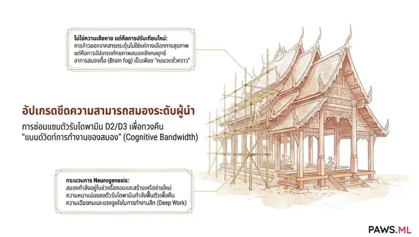 การเพิ่มประสิทธิภาพระบบประสาทสำหรับผู้บริหาร & การแฮ็กระบบชีววิทยาเพื่อการฟื้นฟู | PAWS ML AI System