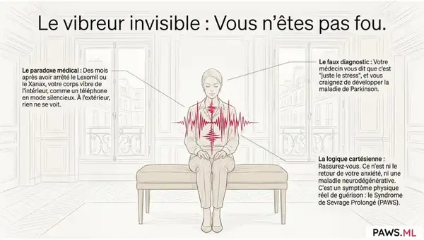 Tremblements internes après l'arrêt des benzodiazépines (PAWS) | PAWS ML AI System