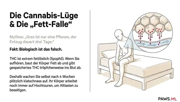 Nachtschweiß & alpträume nach cannabis-entzug: Rem-rebound | PAWS ML AI System