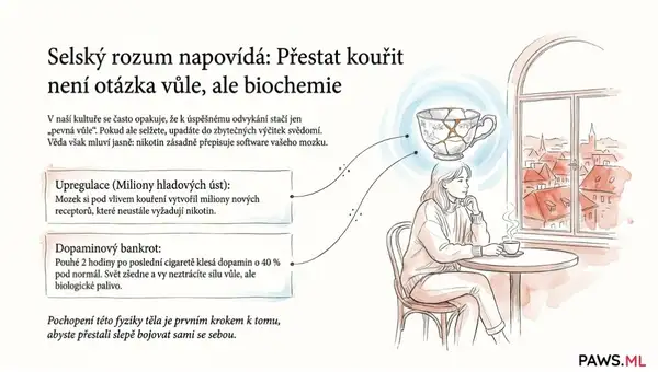 Biohacking odvykání nikotinu: Jak obnovit dopamin a přestat kouřit pomocí AI | PAWS ML AI System