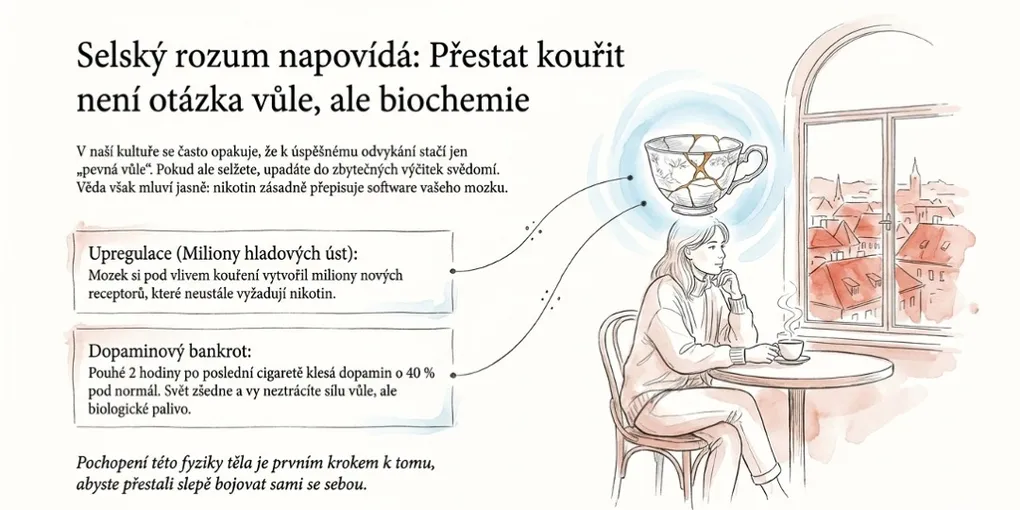 Biohacking odvykání nikotinu: Jak obnovit dopamin a přestat kouřit pomocí AI - PAWS ML AI System
