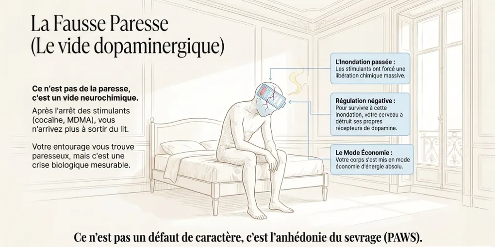 Fatigue, apathie et dépression 1 mois après cocaïne ou MDMA - PAWS ML AI System