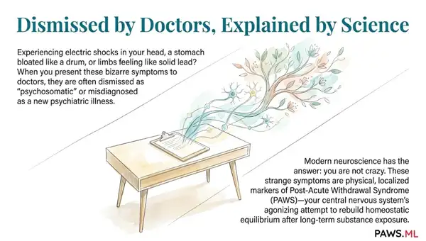 Brain zaps, benzo belly & leaden fatigue: The bizarre PAWS symptoms doctors dismiss (and how AI fixes them) | PAWS ML AI System