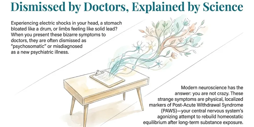 Brain zaps, benzo belly & leaden fatigue: The bizarre PAWS symptoms doctors dismiss (and how AI fixes them) - PAWS ML AI System