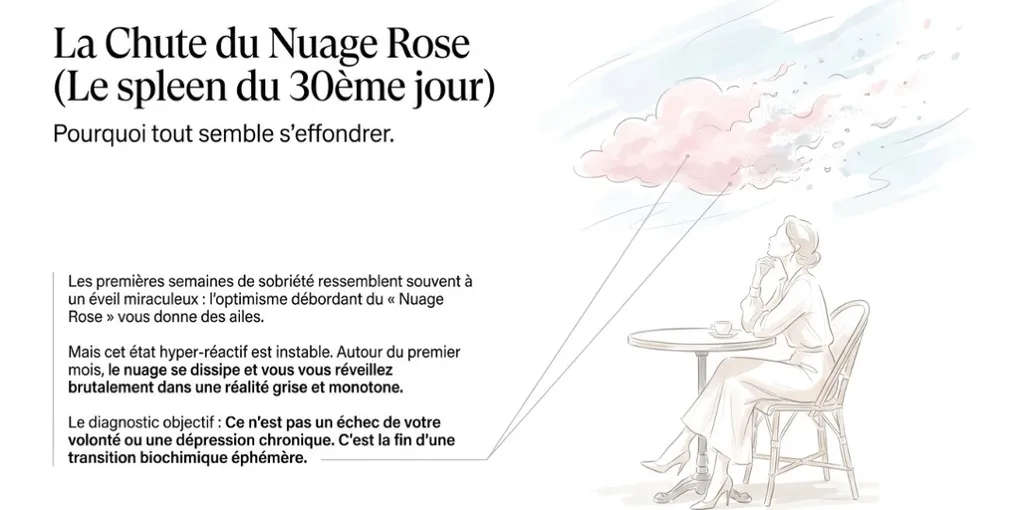 Chute du nuage rose : Dépression après 1 mois de sobriété & SSPA - PAWS ML AI System