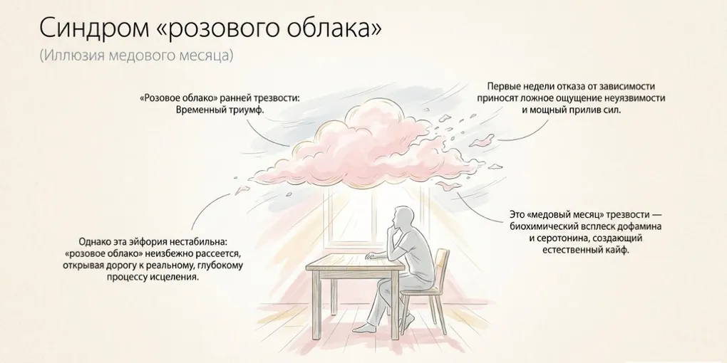 Синдром «розового облака» и депрессия на 2 месяц трезвости: Причины PAWS - PAWS ML AI System