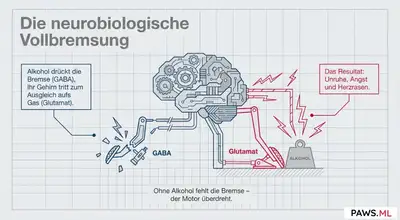 Warum man sich mit alkohol „normal“ fühlt – und beim aufhören zusammenbricht | PAWS ML AI System