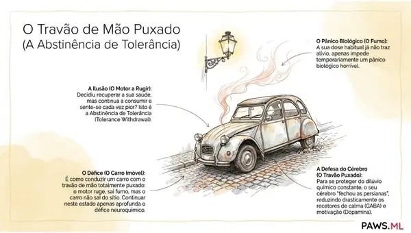 Abstinência antes de parar: Tolerância, PAWS e recuperação cerebral | PAWS ML AI System