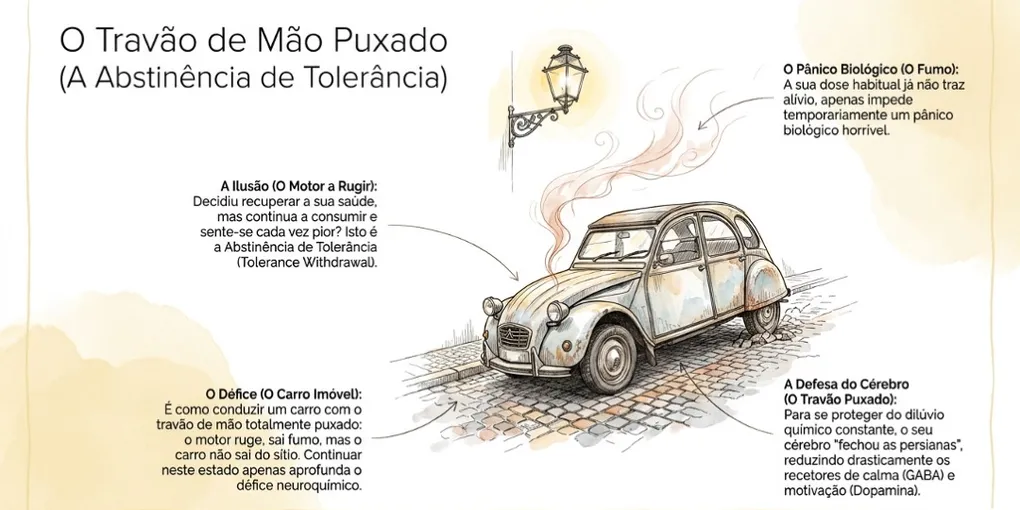 Abstinência antes de parar: Tolerância, PAWS e recuperação cerebral - PAWS ML AI System