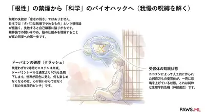 ニコチン離脱におけるバイオハック:ドーパミンを回復し、AIで禁煙する方法 | PAWS ML AI System
