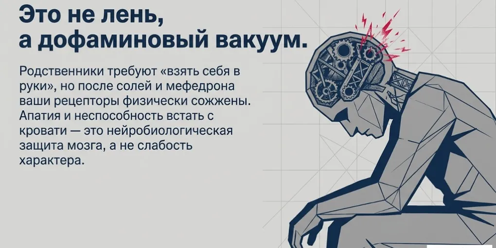 Апатия и нет сил после мефедрона (солей): Как восстановить дофамин - PAWS ML AI System
