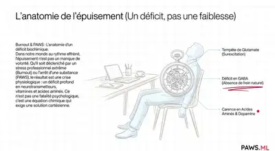 Micronutrition par IA : Comment l'intelligence artificielle multi-agents révolutionne la récupération du burnout et du syndrome de sevrage prolongé | PAWS ML AI System