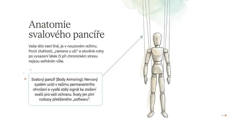 Fenomén „dřevěného těla“: Proč cítíte svalový pancíř a jak si váš nervový systém bere tělo jako rukojmí - PAWS ML AI System