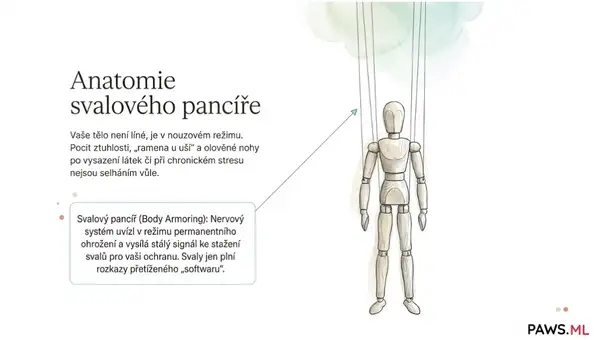 Fenomén „dřevěného těla“: Proč cítíte svalový pancíř a jak si váš nervový systém bere tělo jako rukojmí | PAWS ML AI System