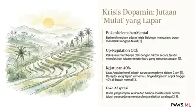 Biohacking penghentian nikotin: Cara memulihkan dopamin dan berhenti dengan AI | PAWS ML AI System