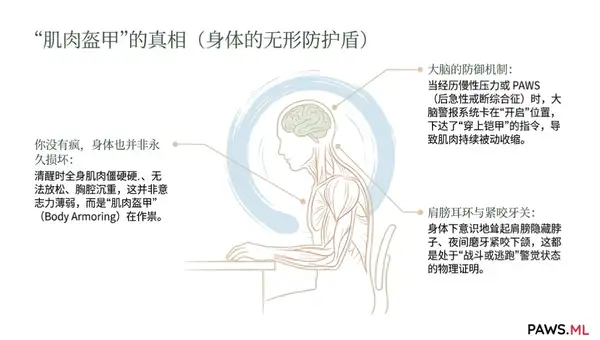 “木头人”现象：为什么你会感到“肌肉盔甲”，以及神经系统如何将你劫持 | PAWS ML AI System