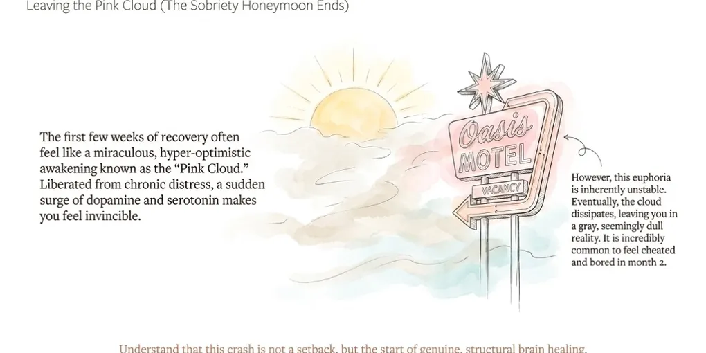 Pink cloud crash: Sudden depression after 1 month sober - PAWS ML AI System