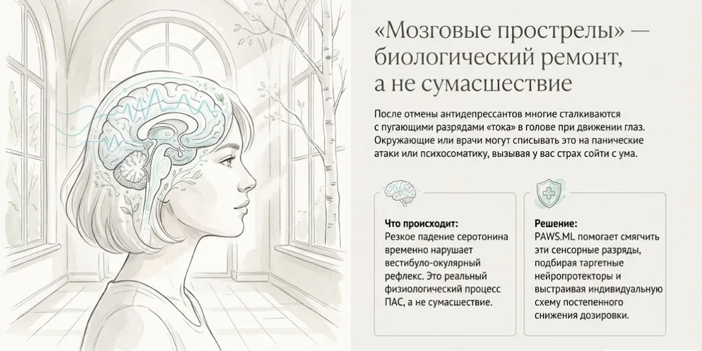«Мозговые прострелы», бензо-живот и свинцовая усталость: Странные симптомы отмены, о которых молчат врачи - PAWS ML AI System