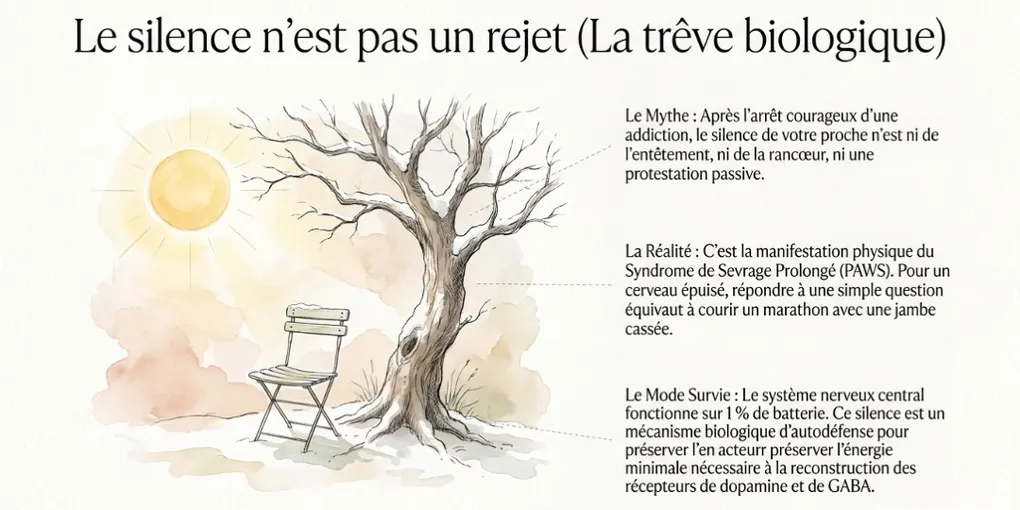 Le mur du silence : pourquoi on se renferme après l'arrêt d'une addiction (et comment aider) - PAWS ML AI System