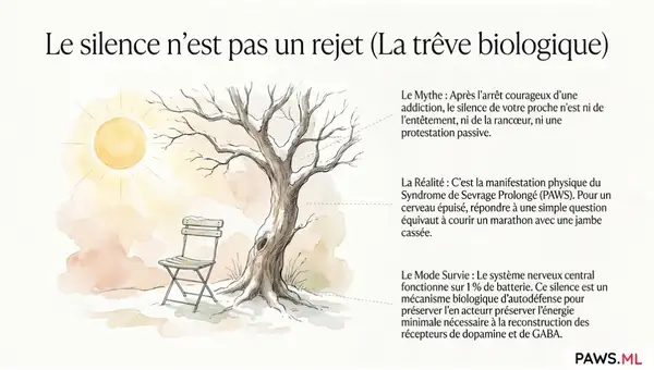 Le mur du silence : pourquoi on se renferme après l'arrêt d'une addiction (et comment aider) | PAWS ML AI System