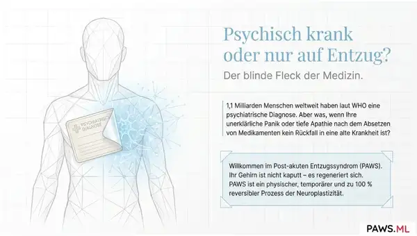 1 milliarde diagnosen: Depression oder versteckter entzug? (PAWS) | PAWS ML AI System