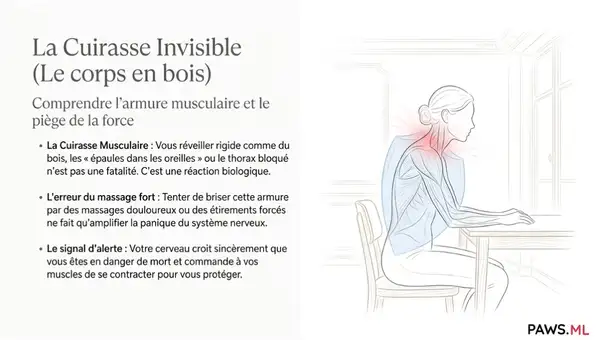 Le phénomène du « corps en bois » : pourquoi vous ressentez une cuirasse musculaire et comment votre système nerveux vous prend en otage | PAWS ML AI System