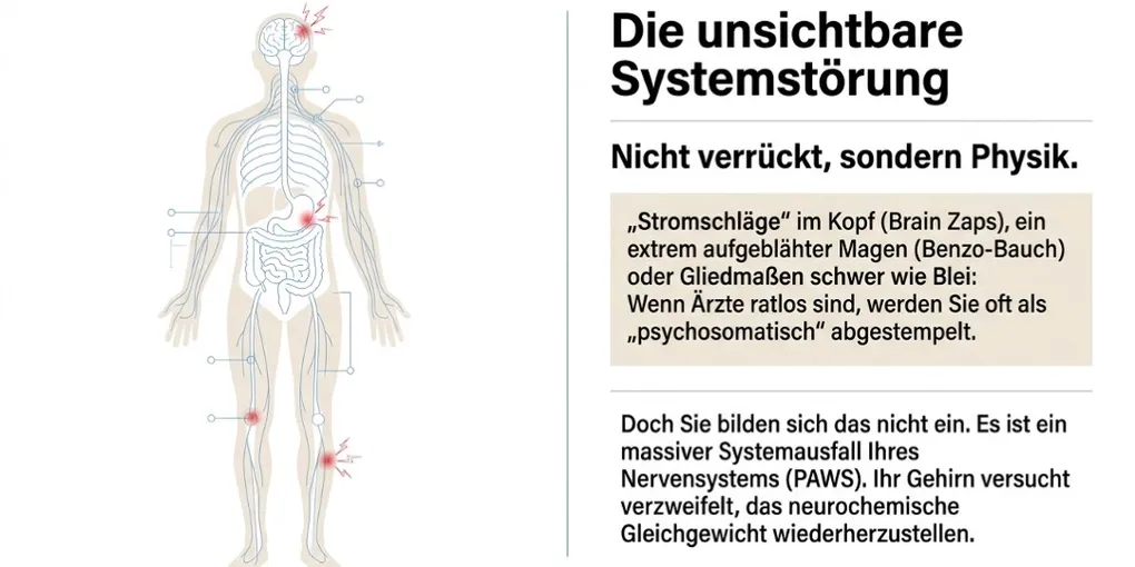 Brain zaps, bleierne müdigkeit und benzo-bauch: Die bizarren entzugserscheinungen, über die Ärzte schweigen - PAWS ML AI System