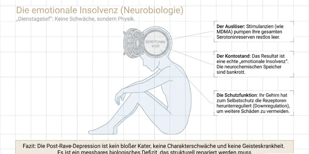 MDMA kater & dienstagstief: Serotonin sicher auffüllen - PAWS ML AI System