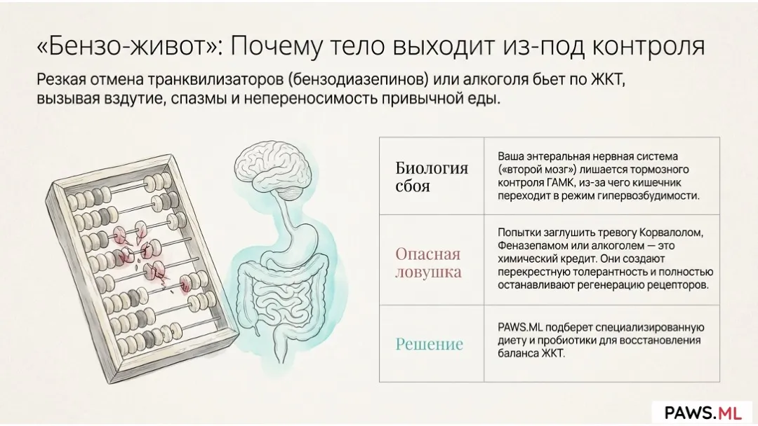 Странные симптомы отмены: Brain Zaps, бензо-живот и свинцовая усталость | PAWS.ML