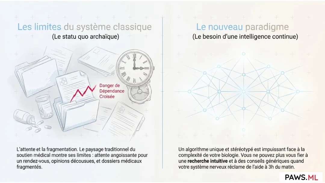 Micronutrition par IA : Comment l'intelligence artificielle multi-agents révolutionne la récupération du burnout et du syndrome de sevrage prolongé | PAWS.ML