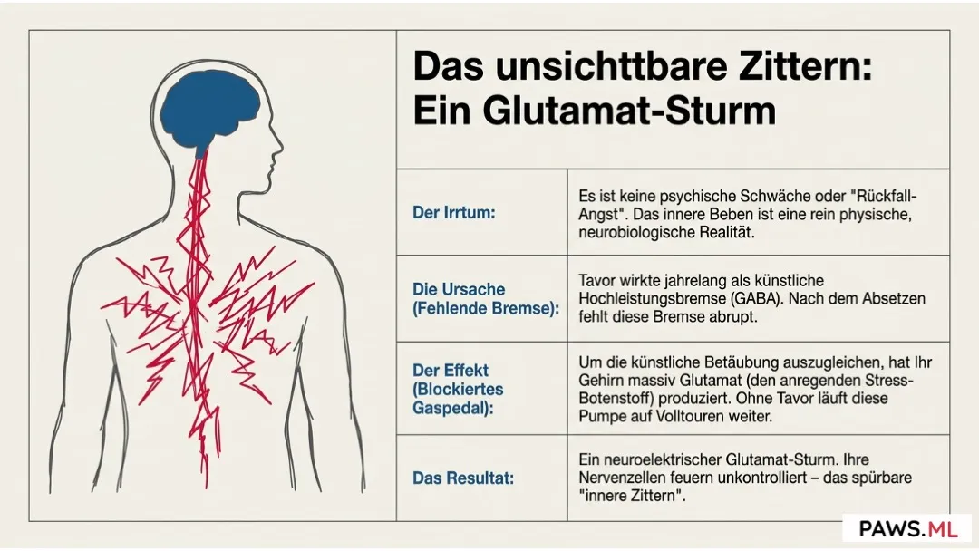 Inneres Zittern nach Tavor-Entzug: Ursachen & Sichere Hilfe | PAWS.ML
