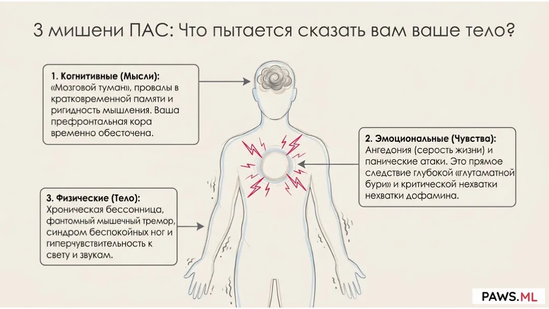 Симптомы ПАС: полный список, причины и как облегчить состояние | PAWS.ML