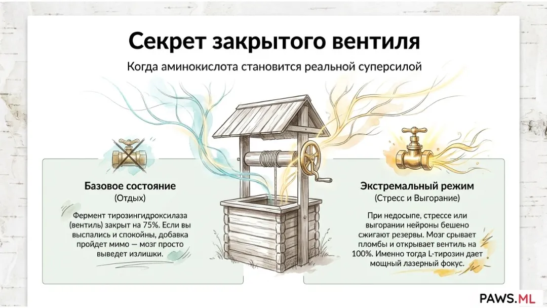 L-тирозин при ПАС и выгорании: биохакинг дофамина или плацебо? | PAWS.ML
