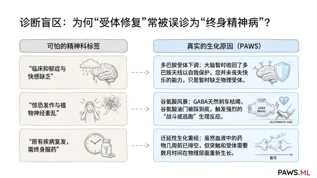 被医生忽视的PAWS戒断症状:脑电击感、苯二氮䓬腹胀与铅样乏力 | PAWS.ML