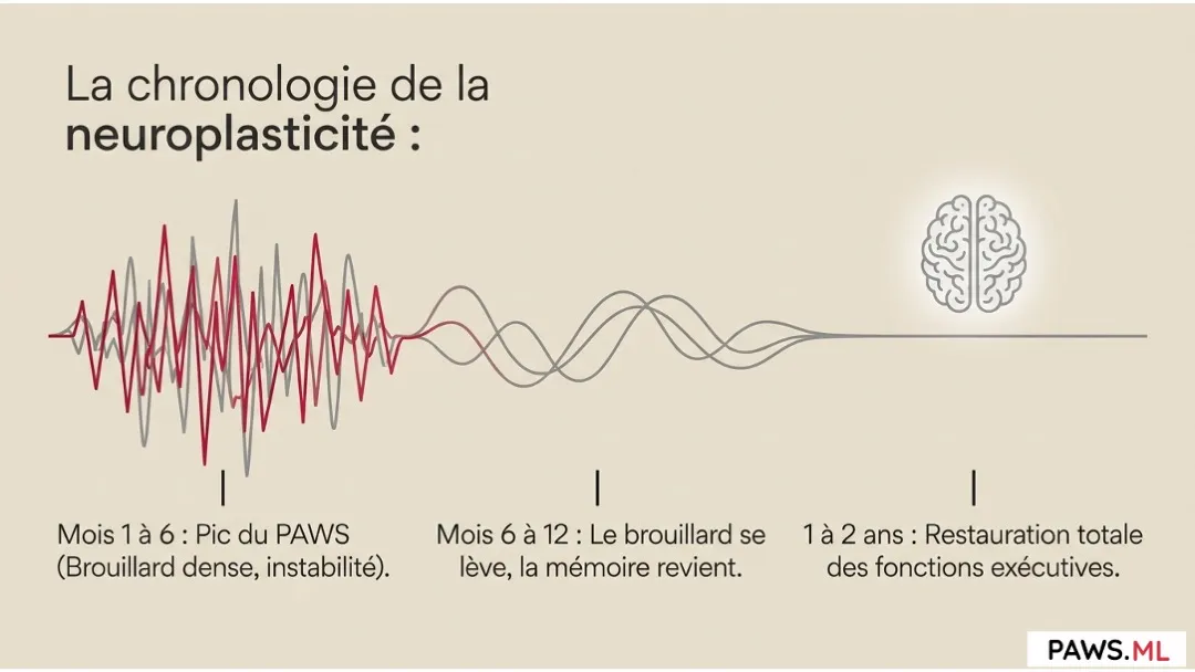 Cerveau après sevrage : récupération, neuroplasticité et brouillard mental | PAWS.ML