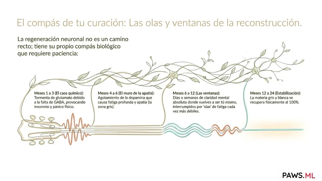 Recuperación del cerebro tras adicción: Neuroplasticidad y PAWS | PAWS.ML